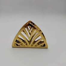 1 pieza Portavasos ovalado o triangular de oro o plata, adecuado para uso en el hogar, bar y restaurante - Dorado - Ver 8