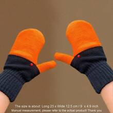 1 双保暖手套，创意趣味大鹅手套，男女通用 - 秋冬季，保暖，带保暖内衬，加厚防寒针织手套，柔软内衬 - 针织指套手套，加厚保暖，可爱动物手套，情侣、学生适用，新奇鹅手套，送给女孩/女士的礼物 - 日常使用，家居用品，卡通手套 - （尺寸约为：长 23 厘米 x 宽 12.5 厘米 / 9 英寸 x 4.9 英寸） - 彩色 - 查看 13