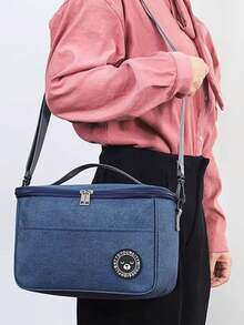 Medium Thermal Lunch Bag/Snack/Drink Container, Ideal For Travel, With Handle - Black - View 6