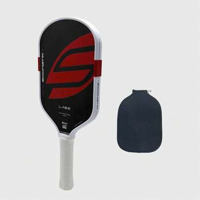 1pc T700 Carbon Fiber Pickleball Paddle & Cover - Monocoque Construction, 16mm PP Honeycomb Core, Non-Slip Grip | Professional Grade Unisex, Enhances Spin, Friction, Control, Power And Stability