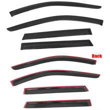 Tape On Window Visors Fits For 2011-2021 J-Eep Grand Cherokee & 2022 Grand Cherokee WK, Side Auto Window Wind Deflectors, Ventshade, Rain Guards For Cars/Trucks - Black - View 12