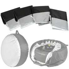 Tire Storage Bags Set Of 4, Adjustable Waterproof Tire Covers, Oxford Wheel Covers, Black Car Wheel Tire Covers, Veh... - B0F9YHS6NN - View 7