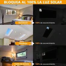 Cortinas Opacas Porttil - Persianas Opacas 145x300cm - Cortinas Opacas, Cortinas Opacas de Viaje, No Necesario Hacer Agujeros, Se Puede Cortar 300 * 145 - 300 cm * 145 cm - Ver 7