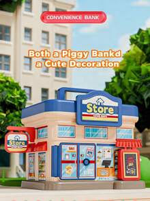 Convenience Store, Cafe, Dessert Shop, Burger Shop And Other Themed Scenes Including: Piggy Bank, Savings Cabinet, Children's ATM Cash Box, Creative Coin/Bill Storage Box, Kindergarten Children's Birthday Gift Toys - Multicolor - View 7