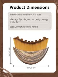 10Pcs Lymphatic Contour Face Brush, Manual Lymphatic Drainage Massager, Natural Makeup Brushes With Durable Soft Bristles, Hypoallergenic Ergonomic Facial Cleansing Brush For Sculpting - Multicolor - View 4