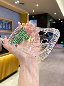 1 pezzo Custodia protettiva per telefono con motivo minimalista e carino di albero di Natale e regali, compatibile con 17/17 Pro/17 Pro Max/17 Air/16/11/16 Pro/16 Plus/16 Pro Max/16e/15 Pro Max/13/14/12/11/7G/8P, Galaxy, Redmi, OPPO, Vivo Y20/Y21/Y36, Transsion