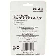 PADLOCK 73mm ROUND SHACKLELESS Chrome Finish, Shed, Gate, Garage, Bike - Multicolor - View 2