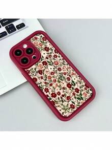 Funda protectora de teléfono con Floral Vintage Elegante Para Teléfono Celular regalo de moda minimalista interesante para hombres y mujeres, adecuado para iPh 16/15/15Pro/15ProMax/14/13/12/11/XsMAX, iP 17,  Max Series,A14/A15/S23 Ultra/A50/A12/A32/A52/A72/A51/A21S/A13/A14/S22 Ultra/S23/A33/A53/S20 FE,Protección completa contra caídas, resistencia a impactos y prevención de rayaduras,diseño creativo y de moda para hombres y mujeres - Rosa chicle - Ver 9