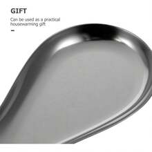 2 Piezas reposacucharas de acero inoxidable Horno almohadilla para sujetar cucharas Cuchara ranurada suministros de cocina soporte compacto para palas acero inoxidable 430 Silver - 1 - Ver 5