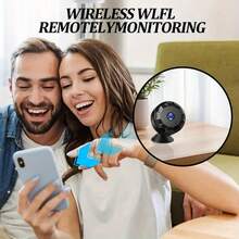 2pcs Mini Wireless Security Camera, Suitable For Indoor/Outdoor Wireless Monitoring, Real-Time Motion Detection, Voice Assistant, Christmas Monitoring And Home Security, 1080P Wireless Security Camera With Motion Detection - Black - View 8