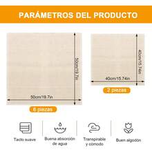 8 Piezas Cheese Cloth, Tela de Queso, Cuajo para Queso, Nut Milk Bag, Manta de Cielo, Se Puede Utilizar Para Hacer Queso, Yogur, Filtrar Leche, Nueces, Avena, Empaquetar Especias, Jugo Vegetal - blanco - Ver 5