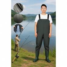 Waterproof Fisherman's Coverall 1.25m X 58cm With Built-In Boots | Durable PVC | Fishing And Cleaning - D.K.L - 45/43 - 查看 8