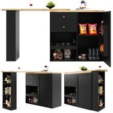 Bar Tables - Black + MDF-1 - View 2