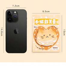 2025 Fashion Bakery Shaped Sticky Notes | High Aesthetic Cartoon Memo Pads | Reusable Multi-Functional Adhesive Notes - 薑色 - 查看 4