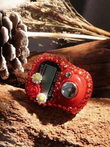 1pc/5pcs/10pcs Ramadan Spring Prayer | Arabic Style Flower & Rhinestone Enamel Counter, Portable Rosary Beads Pendant - Multicolor - View 2