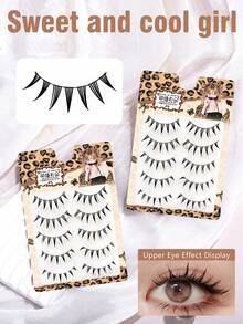 MENGJIESHANGPIN 5 Pairs Christmas Cosplay K-Pop/J-Pop Inspired Dramatic Eyelashes, Black Cartoon Style Lashes - Spiky Manga Lashes - View 3