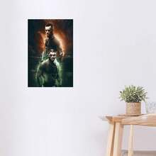 Vintage Boxing Canvas Art Print - Unframeless Modern Boxing Decor With Two Boxers, Dark Background & Fighting Stance - Gym, For Man Cave, Living Room, Office Wall Decor - Athletic Home - 彩色 - 查看 2