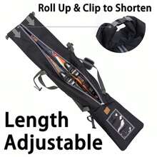 Ski Bag For Travel Fully Padded Water Resistant Durable Ski Carrying Bag 160cm 175cm 190cm - Black - View 5