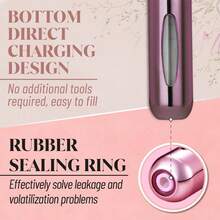 1pc/5ml Matte Premium Pink Perfume Divider Bottle, Living Room Home Bedroom Bathroom Home Decor, Travel Goods, Wedding, Party, Birthday, Gift For Men, Mother, Father, Friends, New Year, Accessories, Fun Gifts,Travel,Perfume Bottle,Perfume Refillable Bottle,Perfume Refillable Bottle,Mini Perfume - Hồng - Xem 6