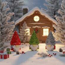 300+ قطعة من تماثيل القزم للبالغين كتل بناء، ديكور منزلي DIY، زخارف مكتبية، ديكورات عيد الميلاد، هدية للأحباء، هدية عيد الميلاد، هدية عيد الميلاد، هدية لجوارب عيد الميلاد