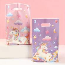 10pcs,Pink Purple Handheld Gift Bag,Star Moon Pattern Gift Bag,Gift Packaging Bag,Happy Birthday Party Decoration,Party Gifts,Party Decor, Wedding And Birthday Supplies, Home And Party Decorations