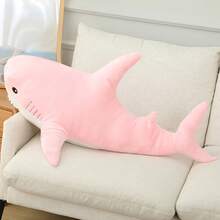 Adorable Pink Shark Plush Toy - Soft Stuffed Animal With Adorable Design, Perfect For Couch Decor & Birthday Gifts For Girls, 0+Year Old Girl Toys Stuffed Animal Weighted Stuffed Animals Plushies - 粉色 - 查看 7