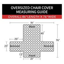 Oversized Chair Sofa Slipcover Reversible Sofa Cover Water Resistant Couch Cover Furniture Protector Cover With Elastic Straps For Pets Dog Oversized Chair, Chocolate/Ivory - 多色1964 - 查看 5