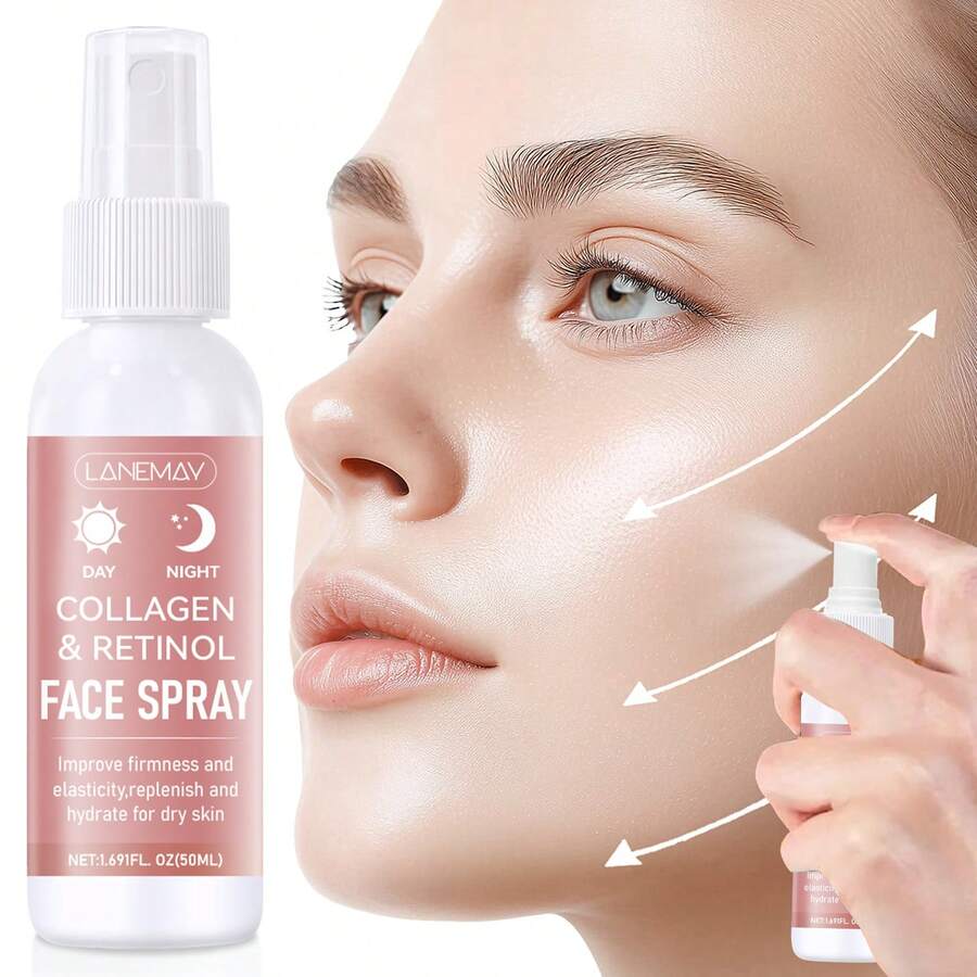 胶原蛋白和视黄醇面部喷雾，深层滋养、补水保湿肌肤，提升肌肤紧致度和弹性。早晚使用效果更佳。 - 白色 - 查看 1