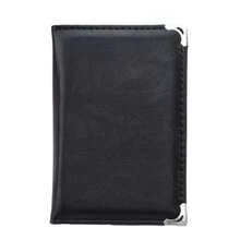 Funda de cuero PU retro para documentos de conducción de automóviles, tarjetero, unisex, bolsa de licencia de conducir rusa, funda de billetera - Negro - Ver 4