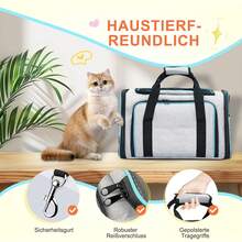 1 Stück Tragbarer Katzen-träger - Haustier-tragebeutel, Handtasche-haustierträger, Haustierrucksack, Leichter Faltbarer Atmungsaktiver Haustier-Rucksack für Katzen und Kleine Hunde Tragbare Transporttasche, Transportbox Hundetragetasche Katzentragetasche - Grau - Übersicht 4