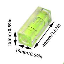 Square Spirit Level, Miniature Bubble Level, Small Spirit Level, Woodworking Carving Spirit Level, Miniature Bubble Level, Miniature Spirit Level - Green - View 4