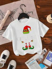 THE CHILLING ELF Camiseta Niños Navidad Halloween Divertida Cómoda Regalo Original Moda Alta Calidad  Ideal para Niños y Niñas Oferta Exclusiva Promoción - Blanco - Ver 4
