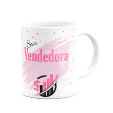 JPS INFO Caneca de Profissões - Sou Vendedora - 325ml - branca - Branco - Visão 3