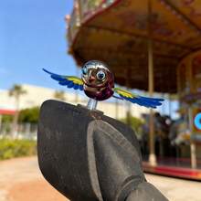 1pc Bird-Shaped Car Spoiler With Flapping Wings, Exterior Decoration Accessory For Cars, Motorcycles, Bicycles, Unique Gift Ideas, Christmas Ornaments - Gradient Blue - View 6