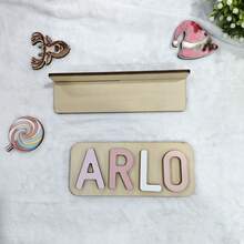 1件个性化ARLO名字装饰摆件，温馨客厅卧室家居装饰，现代简约家居点缀，创意新年圣诞礼物，专属纪念品 - 粉色 - 查看 9