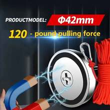 2pcs Magnetic Fishing Kit, Includes 1000cm/393.7in Rope, High-Quality Magnets For River And Magnetic Fishing, Suitable For River Magnetic Fishing, Lake Recovery, Load Suspension And Magnetic Fixing, Rescue, Treasure Hunting - Multicolor 2 - View 4