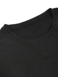 Classic Unisex Cotton T-Shirt With Vintage Cartoon Figure Design For Concerts - 黑色 4 - 查看 3