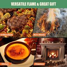 Powerful Propane Torch Gun, Kitchen Torch With Adjustable Flame, Flamethrower Blow Torch Gun Gas Welding Kits For BBQ, Searing Steak, Camping & Charcoal Torch Lighter(Tank Not Included) - Silver - View 5