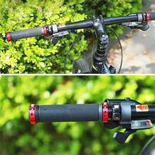 1pc Bicycle Non-Slip Straight Handlebar Grip, TPR Rubber Round Mountain Bike Handle Bar - Multicolor - View 5