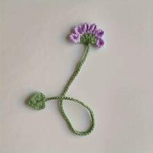 1 Pack Handmade Crochet Flower Bookmark - Daily Office Supplies, Home Decorations, Gift For Book Lovers - Yellow - 1 Piece - View 2
