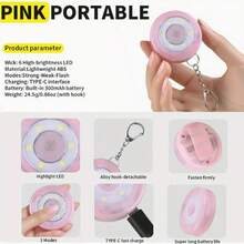 1 قطعة إضاءة خلفية للحقيبة الظهر بتقنية LED، إشارة تحذير للخارج، ضوء وامض دائري على سلسلة الرقبة، متعدد الألوان، تعمل بالبطارية، مناسبة للجري ليلاً والدراجات والتخييم وإضاءة طوق الحيوانات الأليفة - حقيبة مفاتيح مضيئة - مشاهدة 10