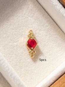 5/10 chiếc Mặt dây chuyền hình thoi đôi bằng ren đính đá Zirconia mạ vàng 14K thời trang, thích hợp làm trang sức DIY và phụ kiện trang trí, phù hợp cho bông tai, kẹp tóc, vòng cổ, món quà hoàn hảo cho bạn bè, gia đình, thầy cô, người yêu, sinh nhật, các buổi họp mặt, đồ thủ công handmade. - Nhiều màu - Xem 12