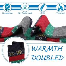 Heatuff Calcetines de lana gruesa para hombre, térmicos, cálidos, para invierno, 5 pares, multicolor, Normal Thick - Multicolor 5, Talla única - 1 - Ver 5