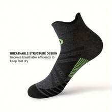 6 Pairs Boys' Ankle Athletic Socks, Moisture Wicking Sports Running Socks, Breathable Mesh Ankle Low Cut Compression Socks