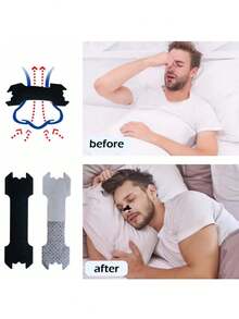 30pcs Strips For Snoring Patch Correction Physical Expansion Breathable Nasal Patch - Black - View 2