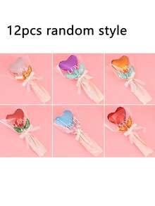 Bộ 12/6 quả bóng bay hình trái tim nhiều màu sắc cho Ngày Valentine, bóng bay bó hình trái tim, bóng bay tráng bạc Ngày Valentine, thiết kế chữ "LOVE", bóng bay đám cưới, trang trí sự kiện, thích hợp cho Ngày của Mẹ, Ngày Valentine, đám cưới, sinh nhật và trang trí sự kiện. - Nhiều màu - Xem 13