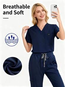Hochkomfortable Krankenschwestern-Kasacks für Frauen, pflegeleichter Stoff, der Pilling widersteht, behält auch nach längerem Tragen seine strukturierte Form, atmungsaktiv & uneingeschränkt tragbar, Laboruniform