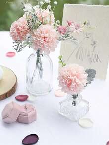 25/1000 piezas de Flores de Crisantemo de Seda Artificial, Adecuadas para Decoración de Bodas, Decoración de Pasteles, Decoración de Sala de Estar, Comedor y Mesa del Hogar, Decoración de Fiestas, Decoración Central de Mesa de Cosecha, Decoración de Coronas (Hojas no incluidas) - Rosa carne - Ver 9