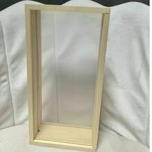 3D镂空木质展示盒，双面亚克力面板，松木制成，防尘展示架，适用于干花、DIY艺术品、收藏品、家居及办公装饰、照片及花艺摆设，现代美学设计，结构坚固耐用 - 原木 - 查看 8