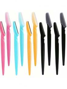 30pcs Unisex Eyebrow Razor, Multi-Purpose Face Shaver, Facial Hair Removal Tool With Silicone Protective Cover, And Easy To Use Trimming Device And Accessories, Suitable For Barbershop, Beauty, Travel - Multicolor - View 10